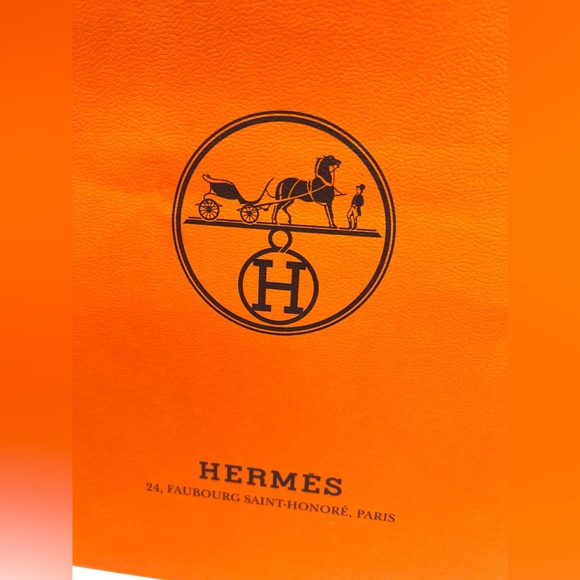 Hermès Empty Orange Shopping Gift Tote Bag 12x12x3.8 in - Picture 3 of 7